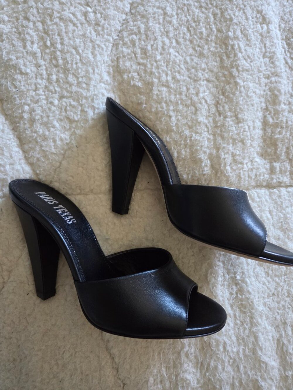 Paris Texas block black heel